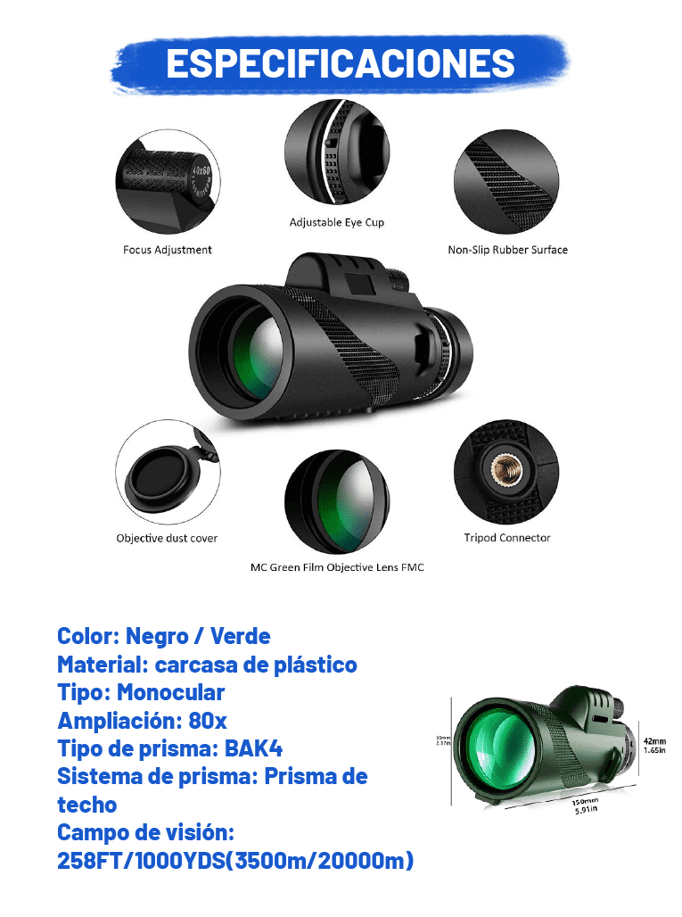 Telescopio Portátil con Visión Nocturna - Stellar™